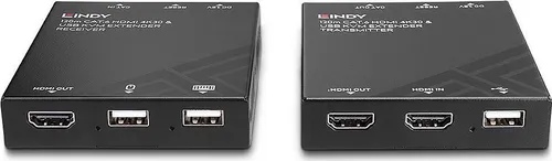 LINDY 120 m Cat.6 HDMI 4K30 & USB KVM Extender - KVM Extender für bis zu 120 m, unterstützt 4K30 Auflösung und bietet eine flexible Lösung für professionelle Anwendungen.