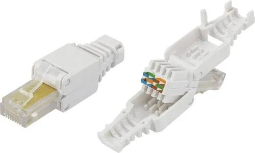 TRU COMPONENTS 93014c935 RJ45-Stecker, werkzeuglos Stecker, gerade Natur 1St.