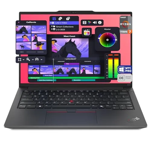 Lenovo Thinkpad E14 Gen 6 Laptop - Ryzen 7, 14" WUXGA, 32 GB RAM, 2 TB SSD - Grau - Leistungsstarker Laptop für Profis: Das Lenovo ThinkPad E14 Gen 6 bietet mit Ryzen 7, 32 GB RAM und 2 TB SSD optimale Performance. Kompakt und robust, ideal für Büro und unterwegs.
