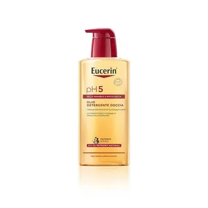 Eucerin pH5 Olio Detergente Doccia 200ml - Duschöl für empfindliche Haut, reinigt sanft und bewahrt die natürliche Feuchtigkeitsbalance.