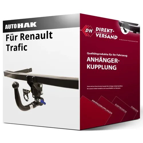 Abnehmbare Anhängerkupplung für Opel Vivaro 2014-2019 - Anhängerkupplung von Auto Hak, abnehmbar, mit 2500 kg Anhängelast, keine Eintragung nötig – ideal für flexible Transporte.