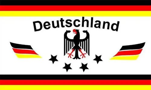 Flagge DEUTSCHLAND  Fußball 4 STERNE weiß 90 x 150 cm Die Mannschaft Weltmeister