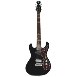 Danelectro 64XT Black E-Gitarre - Semi-hollow Body mit herausragender Resonanz und Wilkinson Tremolo für perfekte Stimmung. Ideal für kreative Musiker, die vielseitigen Klang suchen.