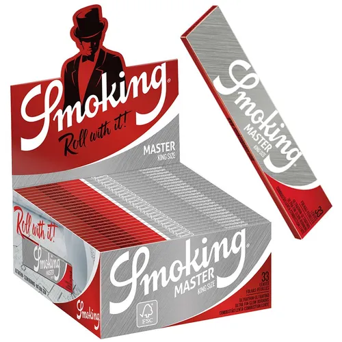 Smoking Master King Size 50x33 Blatt Long Papers Blättchen Zigarettenpapier lang