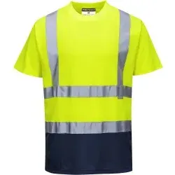 PORTWEST® Warnschutz T-Shirt S378, gelb/marine S378 , 1 Stück, Größe: 6XL