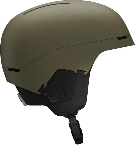 SALOMON BRIGADE INDEX Helm 2026 olive night - M - Skihelme & Snowboardhelme, der erste vollständig recycelbare Helm mit EPP4D-Technologie für maximalen Aufprallschutz und individuelle Passformanpassung.