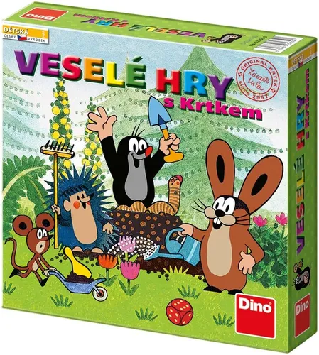 Fröhliche Spiele mit Maulwurf - Gesellschaftsspiele: Set aus 5 Brettspielen mit beliebten Maulwurf-Motiven, ideal zum Trainieren von Gedächtnis und Farberkennung für Kinder ab 3 Jahren.