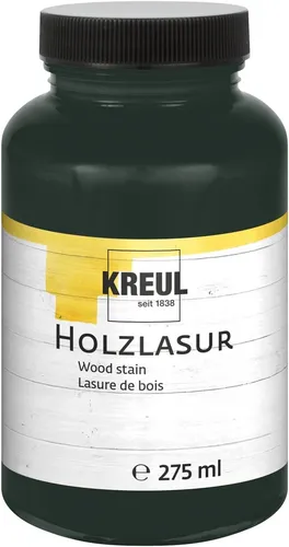 KREUL 78218 - Farbintensive Acryl Holzlasur, 275 ml Kunststoffglas in ebenholz, 