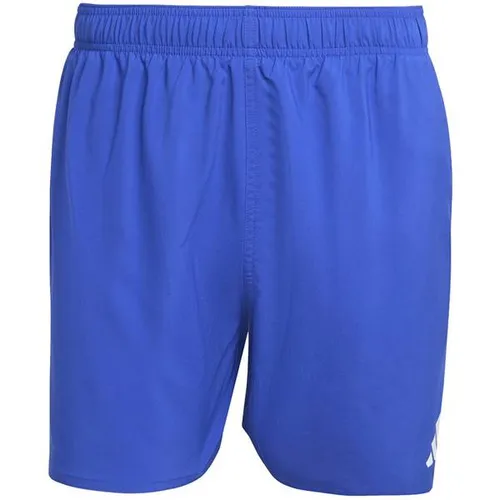 adidas Herren Schwimmshorts 5 INCH in semi Lucid Blue/White, XL - Bequeme Bademode mit elastischem Bund, aus 100 % recyceltem Polyester für nachhaltigen Komfort beim Schwimmen.