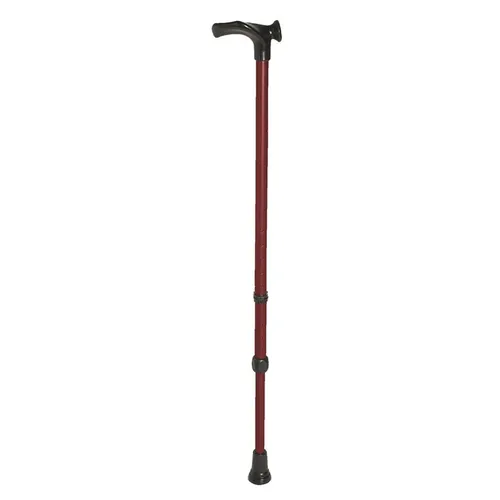Rebotec Handy Gehstock mit anatomischem Griff, weinrot - Leichter Gehstock mit anatomischem Griff für optimalen Komfort. 10-fach höhenverstellbar, ideal für individuelle Anpassung. Farbe: Weinrot, belastbar bis 100 kg.