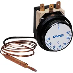 Emmeti Kesselthermostat 30-90°C - Zubehör für Klima & Heizen, zuverlässiges Universalthermostat für Gas- und Ölkessel mit einem breiten Einstellbereich von 30-90°C.