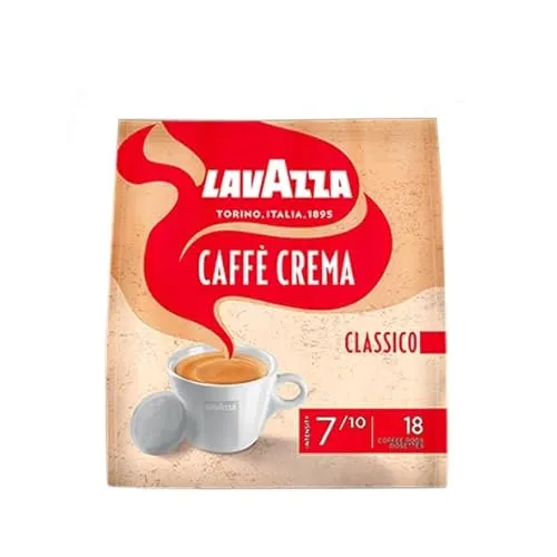 Lavazza Kaffeepads Classico, mittlere Röstung, 18 Pads - Genießen Sie den original italienischen Kaffeegeschmack mit diesen aromatischen Kaffeepads. Für alle Kaffee-Pad-Automaten geeignet und luftdicht verpackt für frischen Genuss.