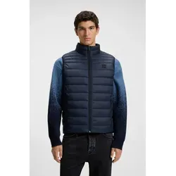 BOSS ORANGE Steppweste Odeno - Slim Fit, Kurze Länge, Blau XL (52) - Herren-Weste mit Stehkragen, ideal für lässige Outfits. Die kurze Länge und der slim fit Schnitt sorgen für einen modernen Look.