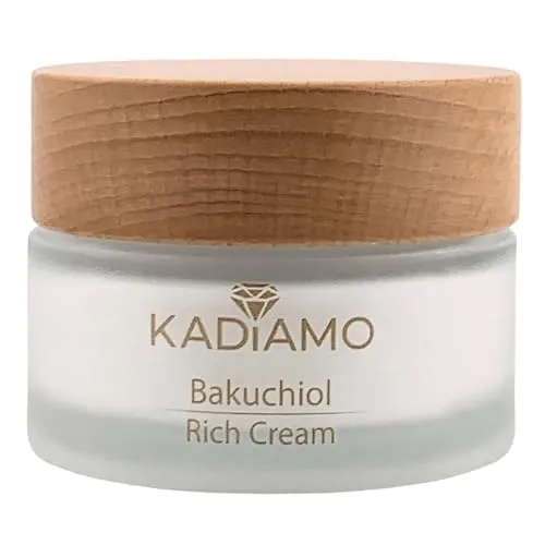 KADIAMO Bakuchiol Rich Cream 50 ml | natürliches Vitamin A | Anti-Aging | Anti-Falten | Tag- und Nacht Pflegecreme | reichhaltige Geschtscreme | Panthenol und Allantoin | beruhigende Pflegecreme