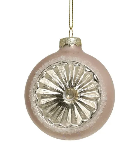 Chic Antique Christbaumschmuck Chic Antique - Weihnachtskugel Christbaumkugel Glas D 8cm Rosa