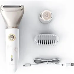Hatteker Elektrorasierer für Frauen – schmerzloser 2-in-1-Frauenrasierer, Haarentferner für Gesicht, Beine und Achseln, tragbarer, wasserdichte... - Grau