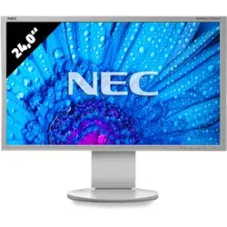 NEC MultiSync EA244WMi-GY 24 Zoll Monitor - 24 Zoll WUXGA Monitor mit 1920 x 1200 Pixeln, ergonomisch höhenverstellbar und schwenkbar – ideal für komfortables Arbeiten in jedem Setup.