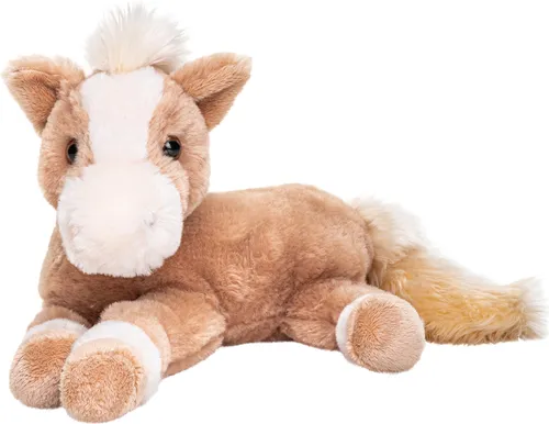Uni-Toys Pferd hellbraun, liegend - superweich - 28 cm - Kuscheltiere - Extra weiches Plüsch-Pferd, ideal zum Spielen und Knuddeln, mit hochwertigem, recyceltem Füllmaterial und geprüfter Sicherheit.