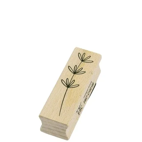Artoz Stempel – Holzstempel – „Blume“ – 60 x 20 mm – Motivstempel zum Kartenbasteln für Einladungen, Geburtstag, Grüße