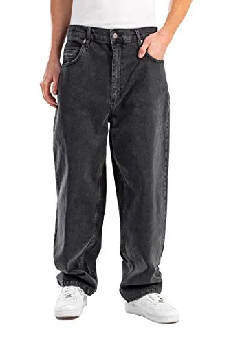 Reell Baggy Black Wash 32/32 - Stylische Jeans mit ultra-breitem konischem Bein aus flexiblem Denim-Stoff, perfekt für lässige Outfits und hohen Tragekomfort.