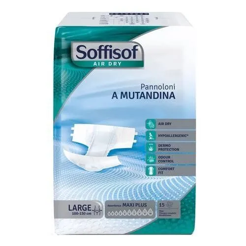 Soffisof Air Dry Windelhosen maxi plus groß L Beutel 15 St