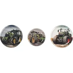 School-Mood Patchies Schulranzen-Zubehör 3er Patchy-Set Tractor mehrfarbig - Bunt