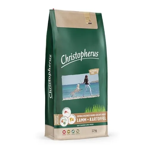 Christopherus Light Grainfree - Trockenfutter für Hunde mit Übergewicht, Lamm + Kartoffel, getreidefrei und hochverdaulich, 12 kg Sack