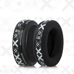 Ersatz-Ohrpolster für HyperX Cloud 2 - Atmungsaktive Ohrpolster aus Eisseide (Weißer Druck)