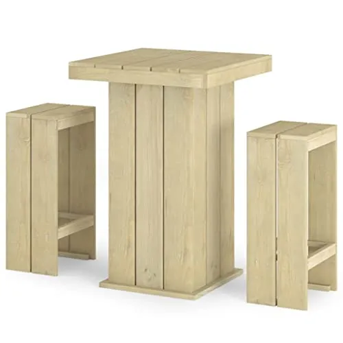 vidaXL 3-tlg. Gartenbar-Set aus imprägniertem Kiefernholz - Braun - Stylisches Gartenbar-Set aus robustem, imprägniertem Kiefernholz. Ideal für entspannende Momente im Freien. Langlebig und korrosionsbeständig, perfekt für gesellige Stunden mit Familie und Freunden.
