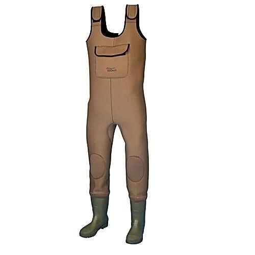 Shakespeare Neopren Wathose Size 9 - 43 - Watstiefel & -hosen, robuste und komfortable Brust-Wathose für unisex Erwachsene, ideal für Angler und Wassersportler.
