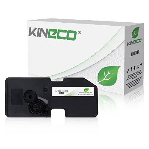 Kineco Schwarz Toner TK5230 für Kyocera Ecosys M5521cdn - Toner für Kyocera Drucker, hohe Reichweite von 2.600 Seiten, geprüftes Kineco Produkt aus der KI-Serie für extreme Ergiebigkeit und lange Lebensdauer.
