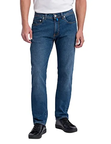 Pierre Cardin Herren Lyon Tapered Jeans, Ocean Blue Stonewash - Jeans in der Green Rivet-Linie mit hohem Anteil an Bio-Baumwolle, bietet ultimative Flexibilität und perfekten Komfort für nachhaltigen Stil.