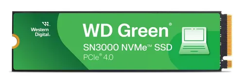 WD Green SN3000 500GB SSD - Hochgeschwindigkeits-NVMe - Festplatte mit 500 GB, M.2 2280 Format und PCIe 4.0 x4 für blitzschnelle Datenübertragungen und verbesserte Systemleistung.