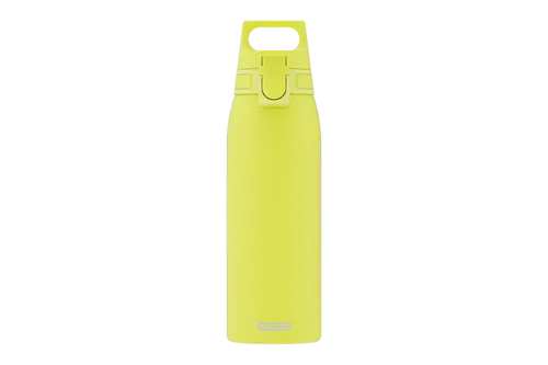 SIGG Edelstahl Shield One Ultra Lemon 1L - Hochwertige Trinkflasche - Trinkflasche aus 18/8 Edelstahl, lebensmittelecht und schadstofffrei. Mit innovativem One-Verschluss für einhändige Bedienung - ideal für Abenteuer und unterwegs!
