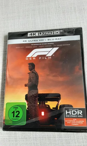 Vorbestellung: F1 - Der Film (2025) mit Brad Pitt in 4K Ultra HD - Games: Erleben Sie die packende F1-Action in brillanter 4K Ultra HD-Qualität, verfügbar ab 09.10.2025 – ein Muss für jeden Film- und Motorsportfan!