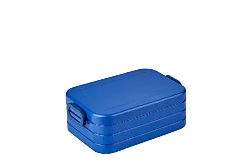 Mepal - Lunchbox Take a Break Midi - Brotdose To Go - Für 2 Sandwiches oder 4 Brotscheiben - Meal Prep Box - Essensbox mit Unterteilung - Spülmaschinenfest - 900 ml - Vivid Blue