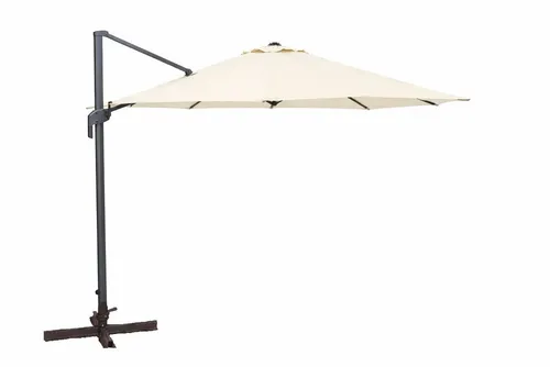 Garden Impressions HAWAII Alu-Ampelschirm 330cm ecru - neig- & drehbar - Flexibler Alu-Ampelschirm von Garden Impressions mit 330cm Durchmesser. Einfach zu bedienen dank Kurbelmechanismus und 360° Drehbarkeit. Wetterfester, abnehmbarer Bezug für leichte Reinigung. Ideal für schattige Plätze im Garten!