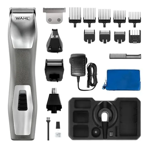 WAHL Chromium 11-in-1 Multigroomer - Körperhaartrimmer mit 6 austauschbaren Aufsätzen für präzises Trimmen, kabellose Freiheit bis zu 60 Minuten und einfach zu reinigende Schneidsätze für optimale Hygiene.