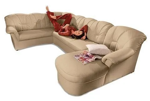 DOMO collection Wohnlandschaft Papenburg - Elegante U-Form mit zeitloser Rückensteppung, wahlweise mit Bettfunktion und in großer Farbvielfalt für dein individuelles Wohnkonzept.