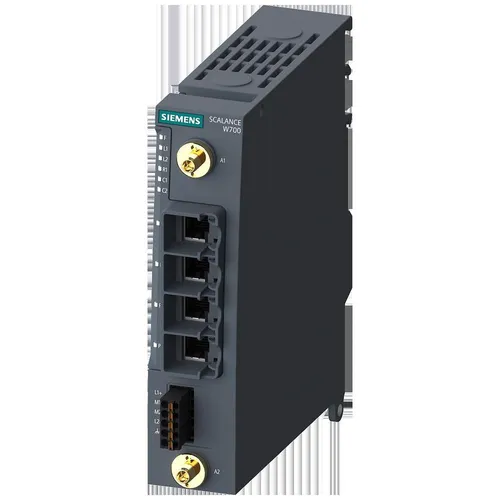 Siemens 6GK5763-1AL00-3AB0 Industrial Ethernet Switch - Netzwerk-Switch mit Wi-Fi 6, ideal für industrielle Anwendungen und sichere Drahtloskommunikation über PROFINET bis 150 Mbit/s.