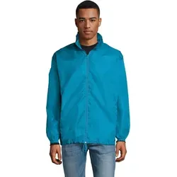 SOLS "Shift" Windjacke für Herren/Damen Uni LT2163 (Aquablau) - M - Wasserabweisende und winddichte Windjacke aus 100% Polyester. Mit elastischen Bündchen, Kapuze und praktischen Reißverschlusstaschen für optimalen Tragekomfort.