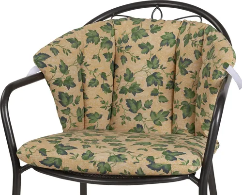 KETTtex 2455 Auflage für Royal Garden MWH Sessel Elegance - Gelb Efeu Sitzpolster - Polster für Stühle & Sessel, langlebig und witterungsbeständig für maximalen Komfort im Freien.