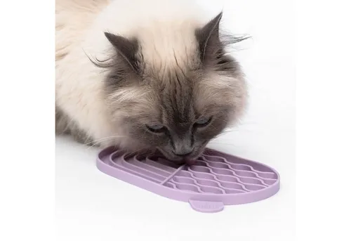 LucyBalu Antischlingnapf ZENPAD Schleckmatte für Katzen, Katzen Leckmatte, Slow Feeder
