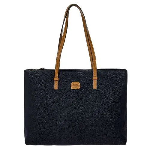 Bric's Schultertasche Life aus Kunstleder - Elegante Schultertasche von Bric's, bietet geräumiges Hauptfach und praktisches Reißverschlussfach – perfekt für den stilvollen Alltag.