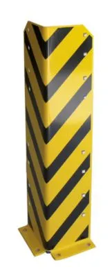 Schulte Lagertechnik Rammschutzecke L-Form für Palettenregale, H 800 mm, gelb/schwarz 657303