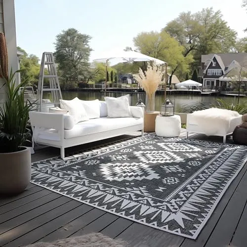 Elle Decoration Wendeteppich – Wetterfester Teppich für Innen & Außen - Vielseitiger In- & Outdoor Teppich von Elle Decoration, robust, schmutzabweisend und ideal für Garten, Balkon oder Wohnzimmer. Strapazierfähig und leicht zu reinigen.