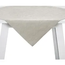 Pichler Tischwäsche Cordoba Mitteldecke 100x100 cm | platin - grau