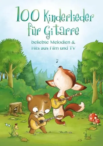 Kinderlieder für Gitarre | Songbook für Gitarre & Gesang | Notenbuch mit Spiralbindung | Musiknoten für beliebte Kinderlieder sowie Film- & ... beliebte Melodien & Hits aus Film und TV 100