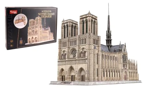MGM 293tlg. 3D-Puzzle "Notre Dame Paris" für kreative Köpfe - 293 Puzzleteile für ein beeindruckendes 3D-Modell der Notre Dame in Paris. Ideal für Kinder ab 8 Jahren, fördert die Kreativität und Geduld beim Bauen.