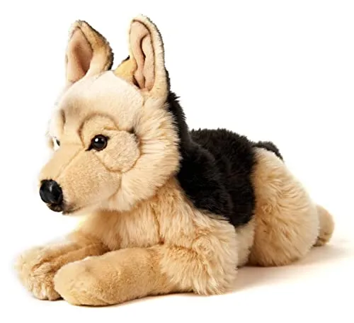 Uni-Toys Deutscher Schäferhund Plüsch-Hund 45 cm - Stofftier & Plüschtiere, lebensecht und flauschig weich – ideal zum Kuscheln, Spielen oder Dekorieren! Hergestellt aus 100% recyceltem Füllmaterial.